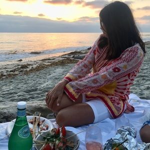 Tory Burch beaded colorful tunic